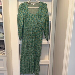 Emerson Fry Green Patterned Long Sleeve Dress